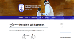 Desktop Screenshot of fechten-sgs-erlangen.de