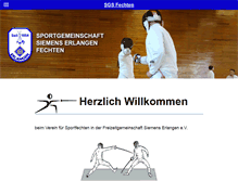 Tablet Screenshot of fechten-sgs-erlangen.de